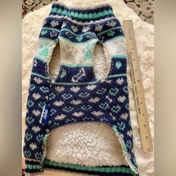 Fleece lined winter dog sweater - Picture 2 of 2